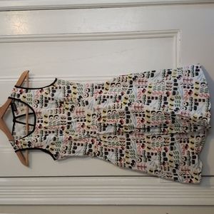 Retrolicious sushi print dress with pockets! M